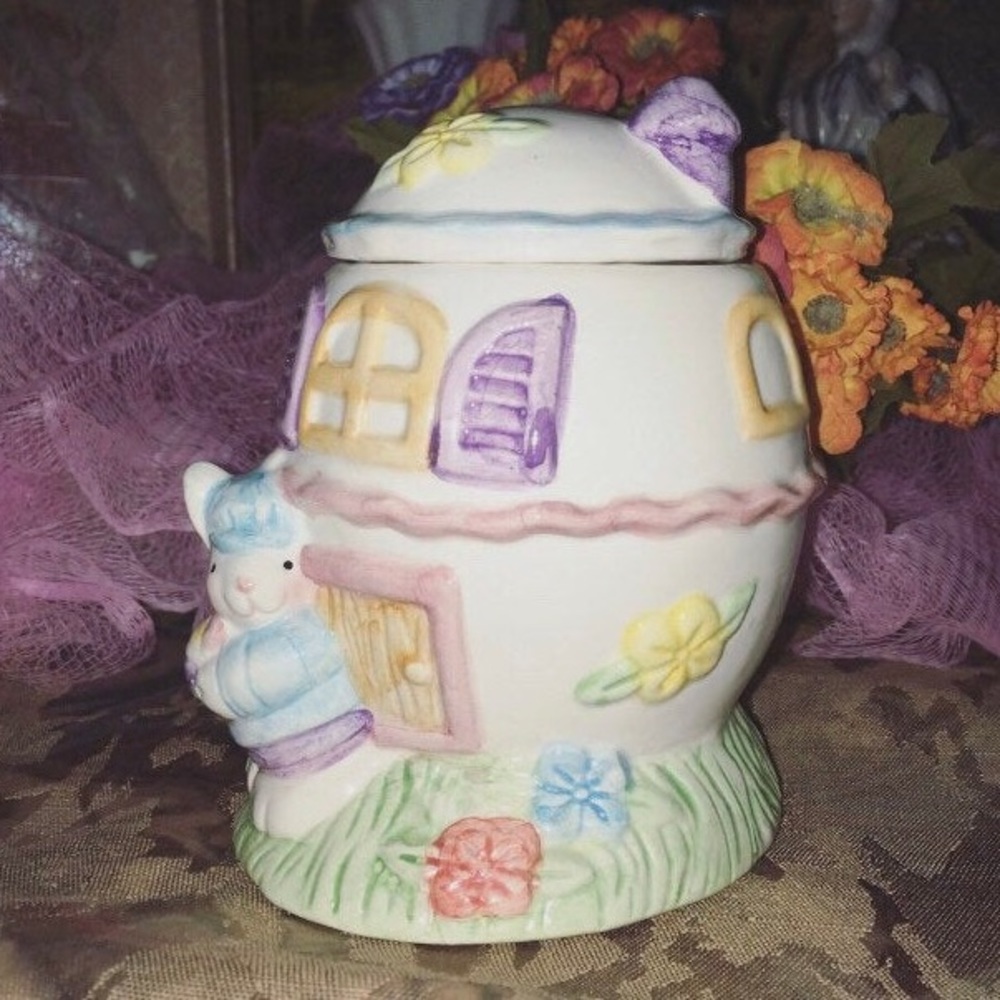 Vintage Bunny Candy Jar/Dish
